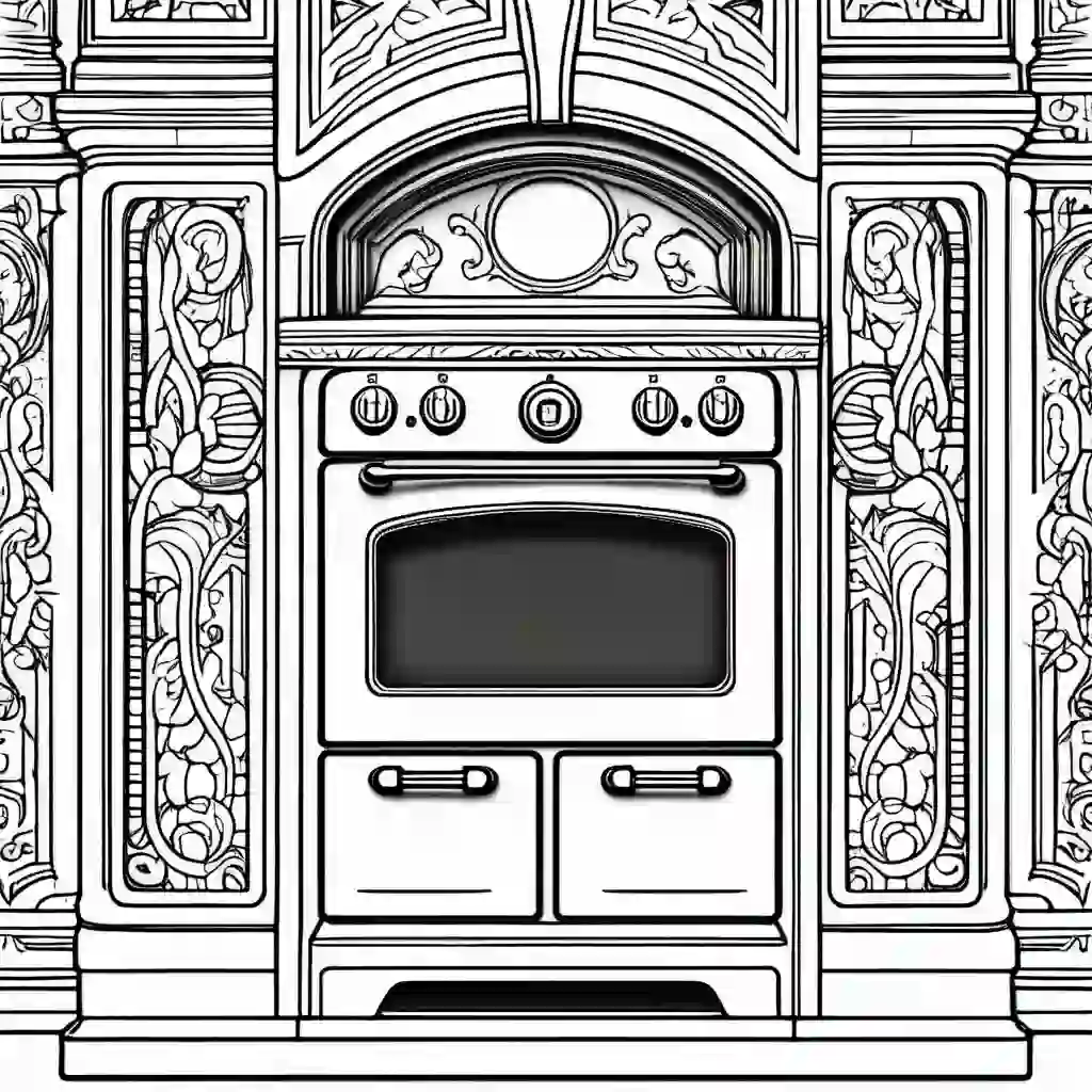 Oven coloring pages